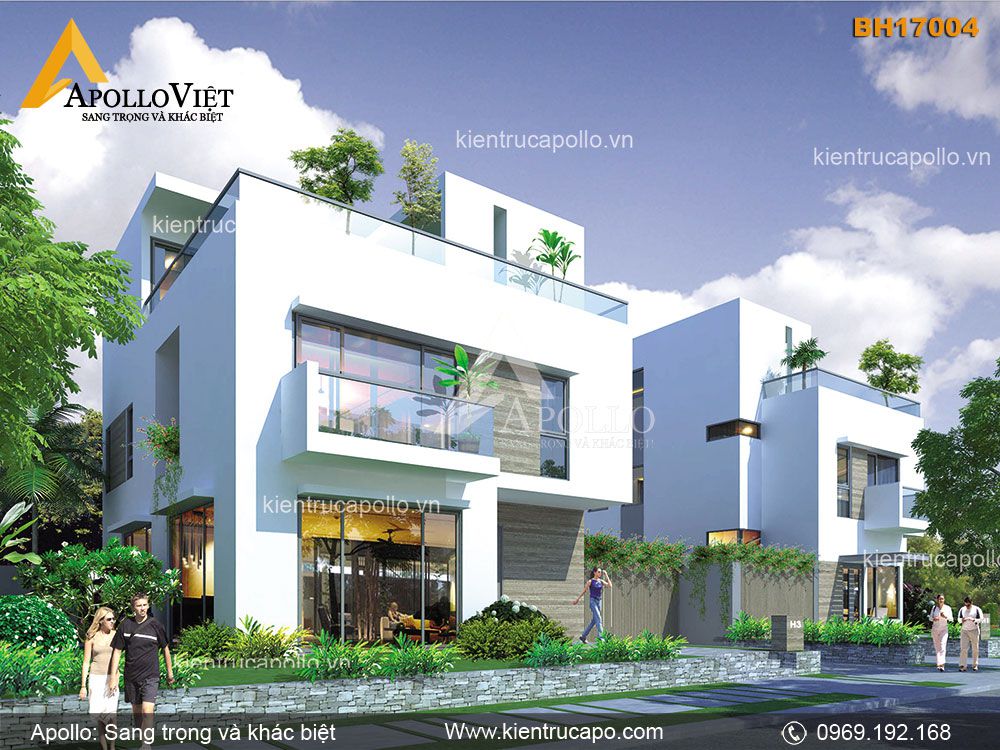 Biệt thự hiện đại đơn giản cho gia đình trẻ BH17004